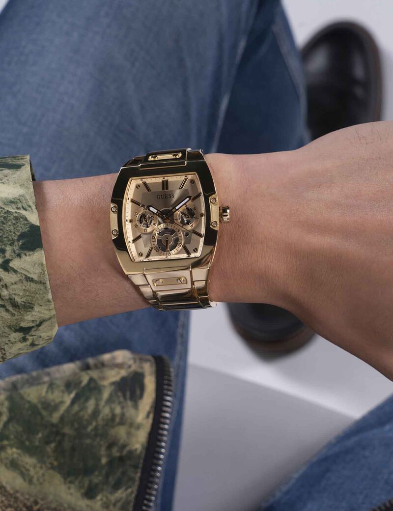 Gold-Tone Multifunction Watch