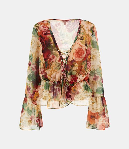 Crinkle Chiffon Blouse