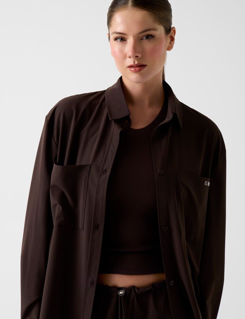 Long sleeves shacket