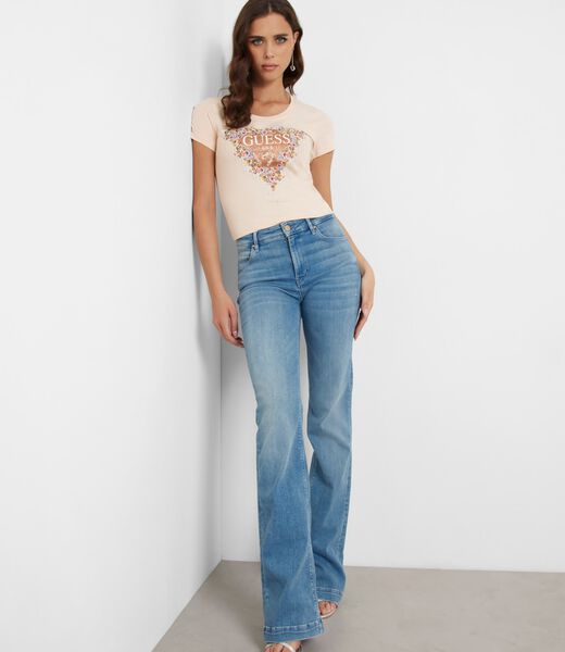 Flower logo stretch t-shirt