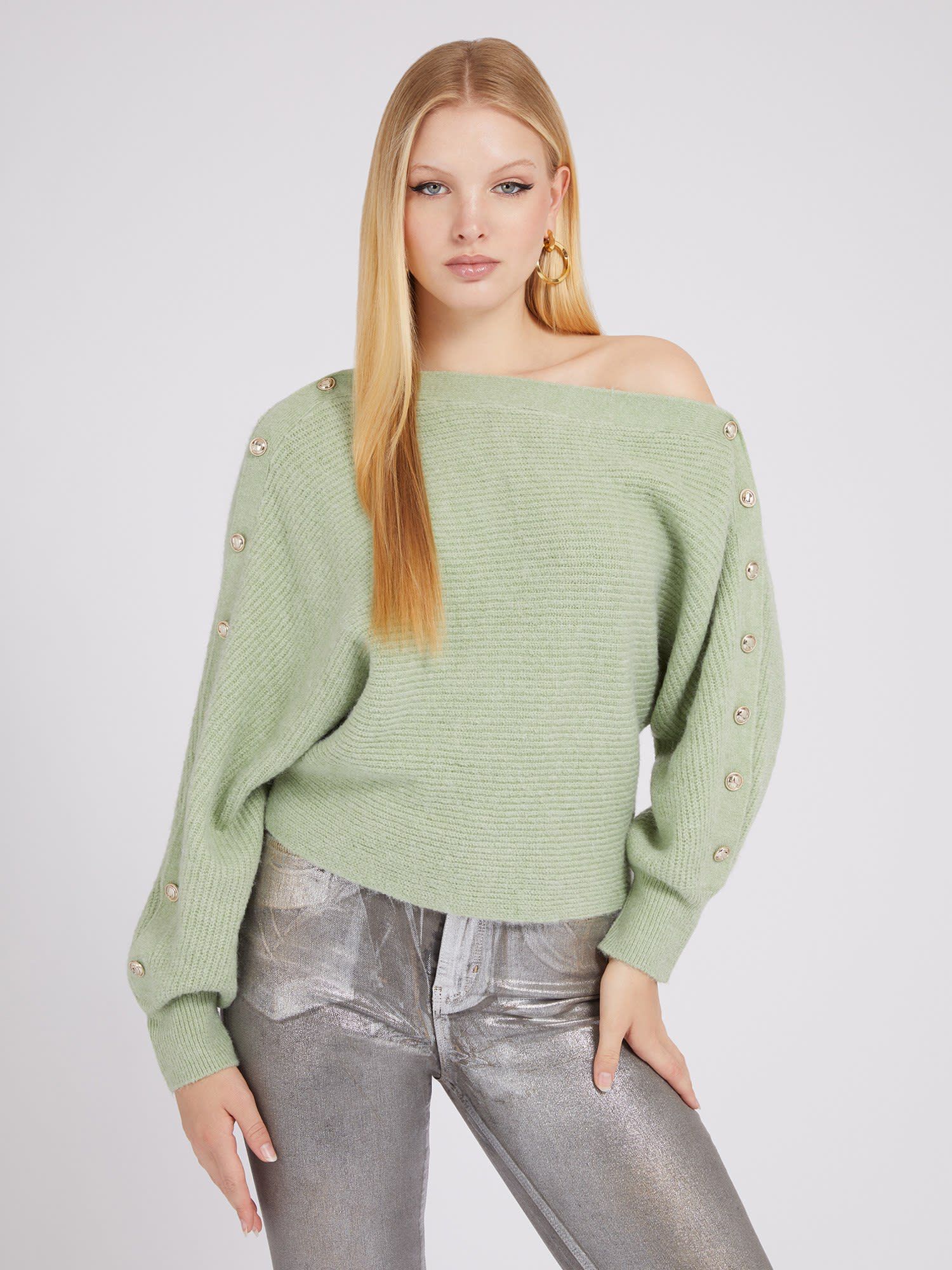 Guess off best sale the shoulder sweater