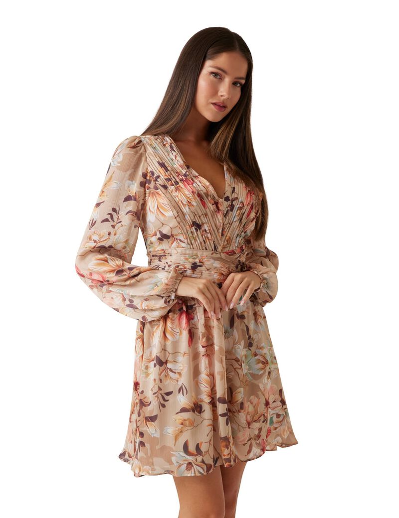 Floral print mini dress