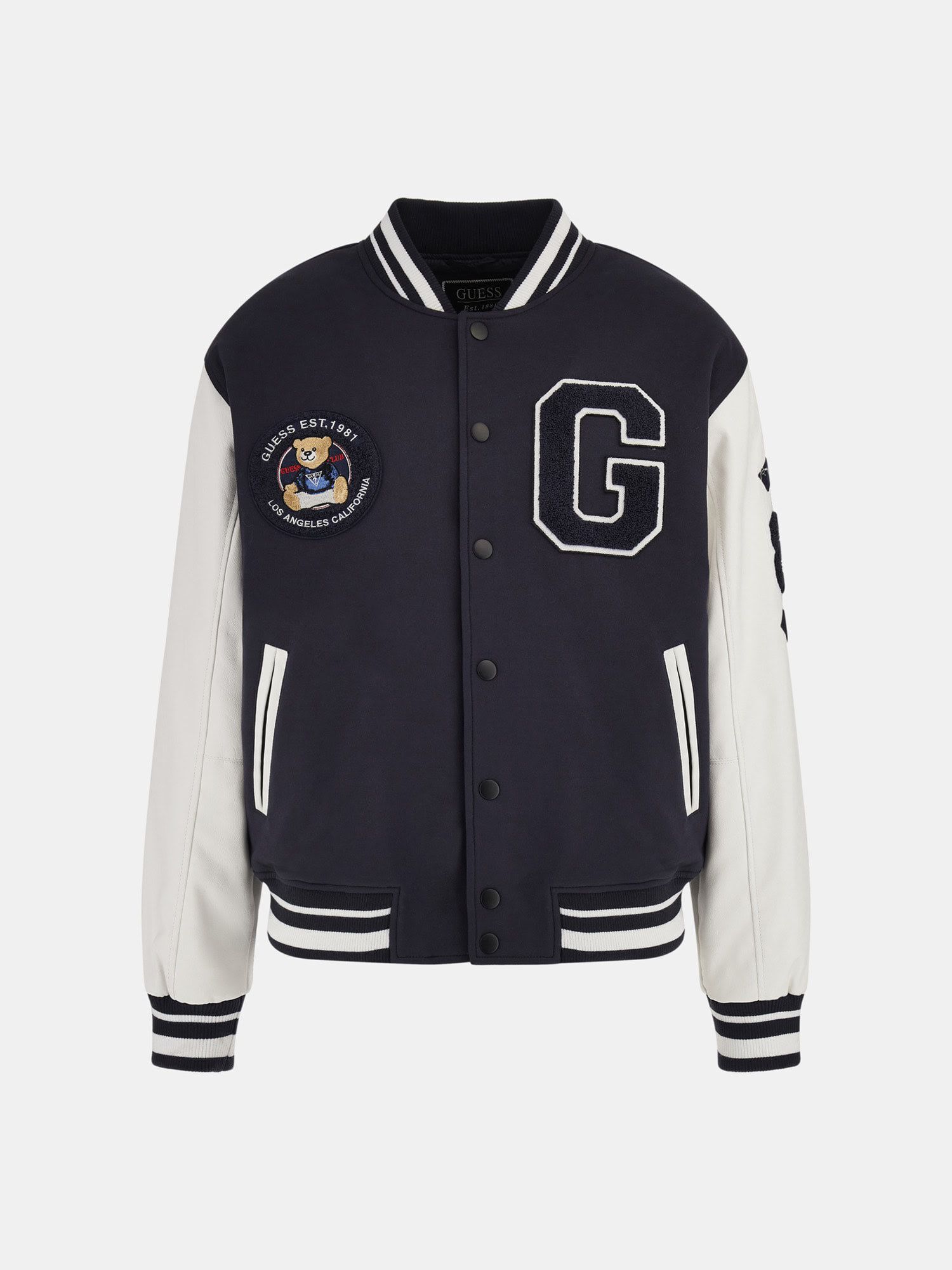 Shop GUESS Online Patch Bomber Jacket
