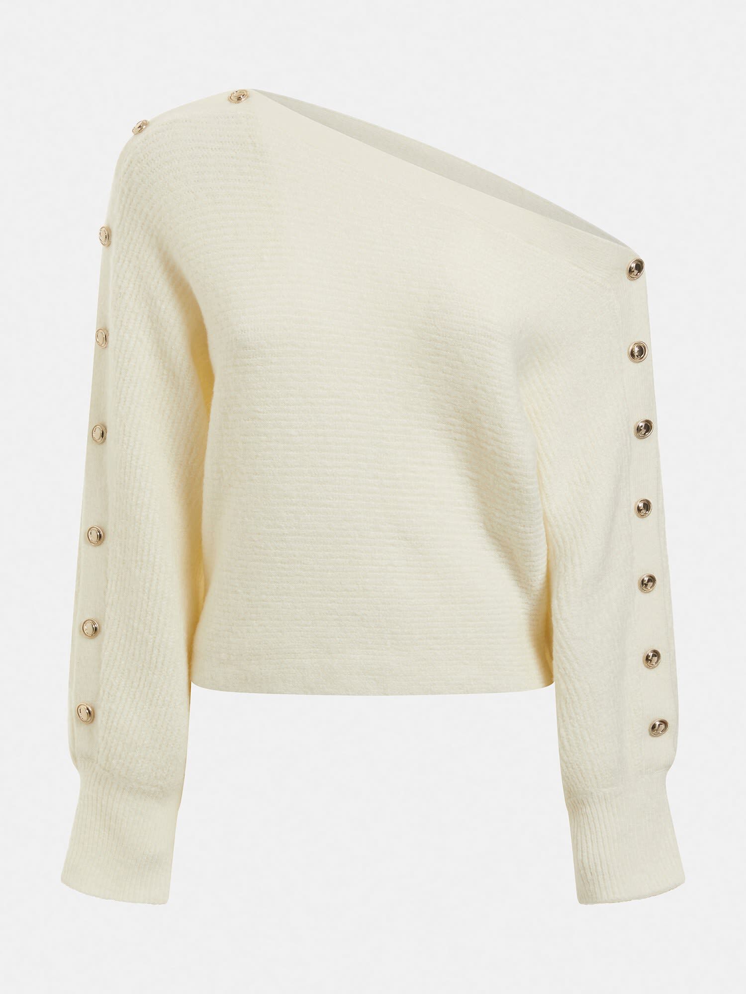 Gold off on sale the shoulder sweater