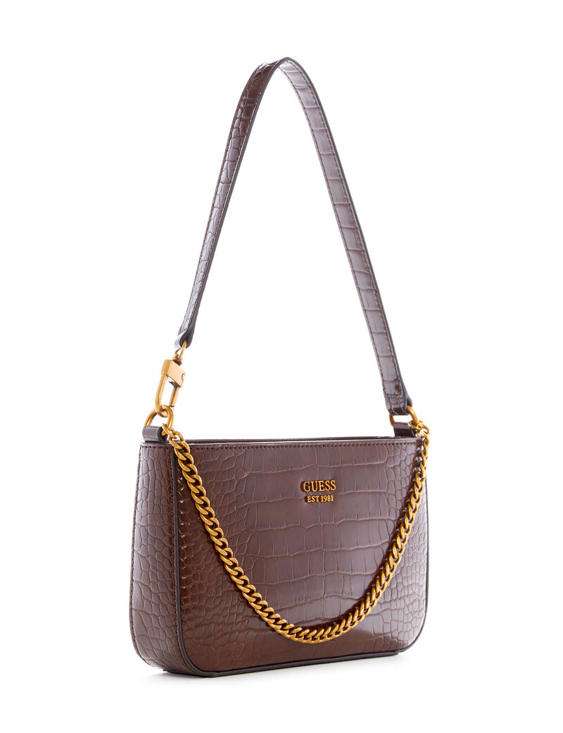 Katey Croc Mini Top Zip Shoulder