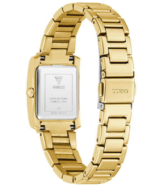 Ladies Yellow Gold Tone Rectangle Analog Watch