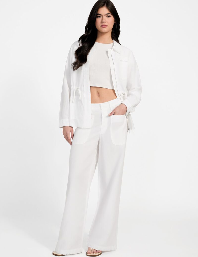 Wide leg linen pants