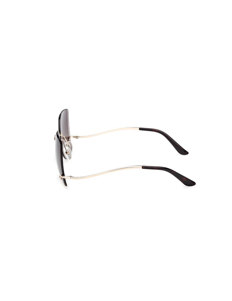 guess raelynn square rimless sunglasses