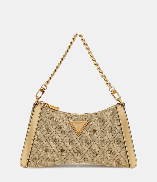 Dili 4G logo rhinestone shoulder bag