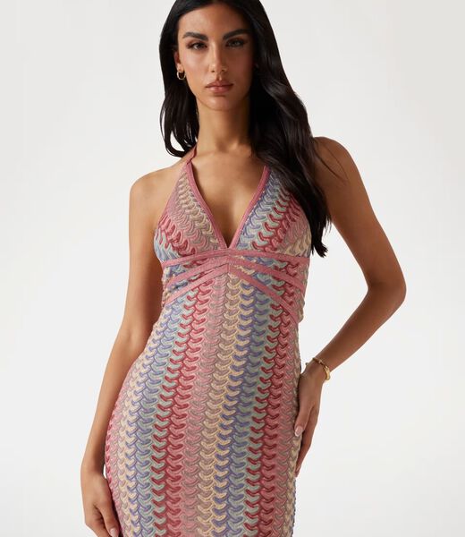 فستان طويل محبوك