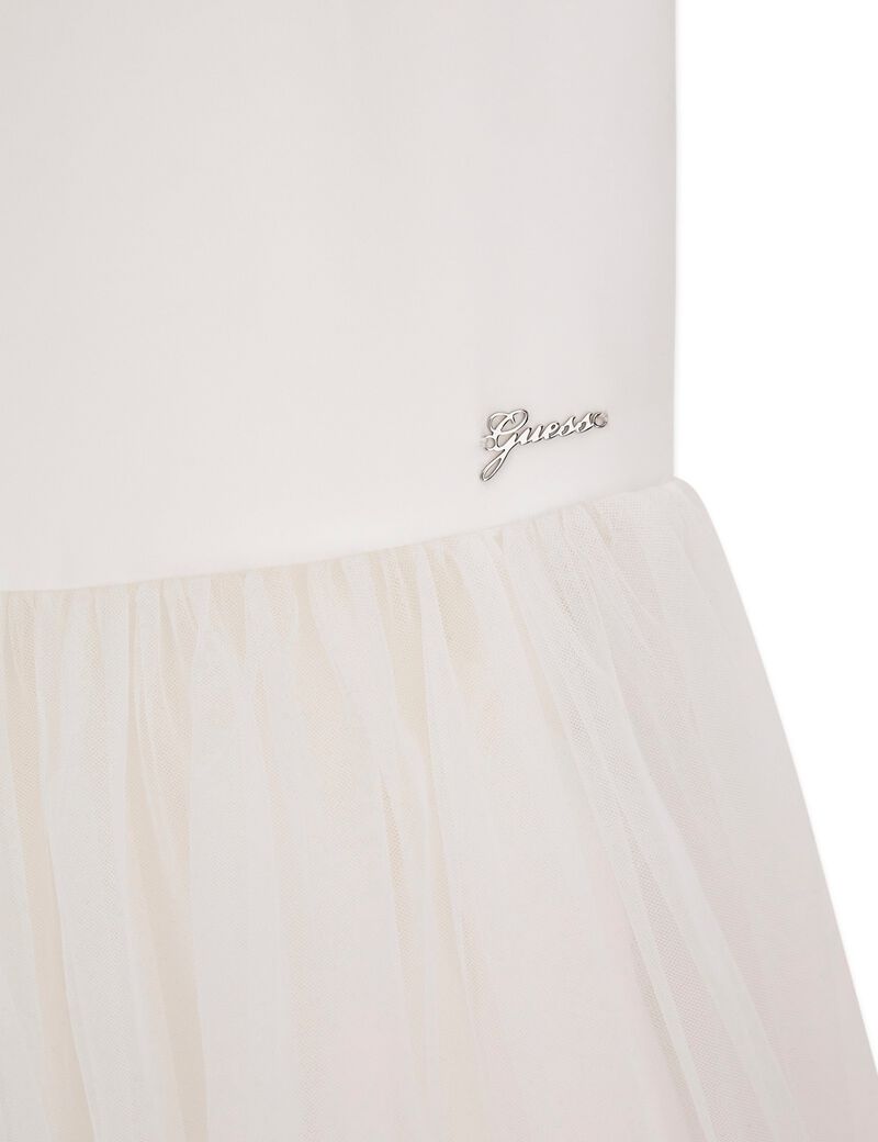 Mixed fabric dress