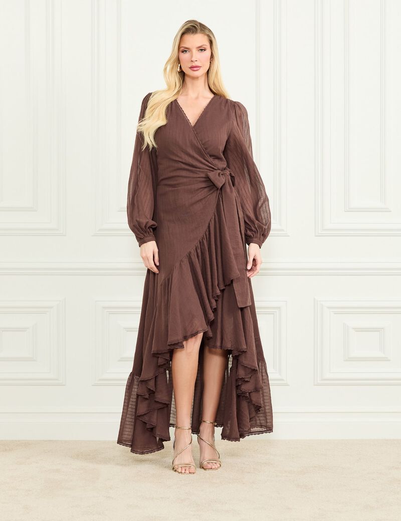 فستان مارسيانو الطويل ذو الخصر المتسع