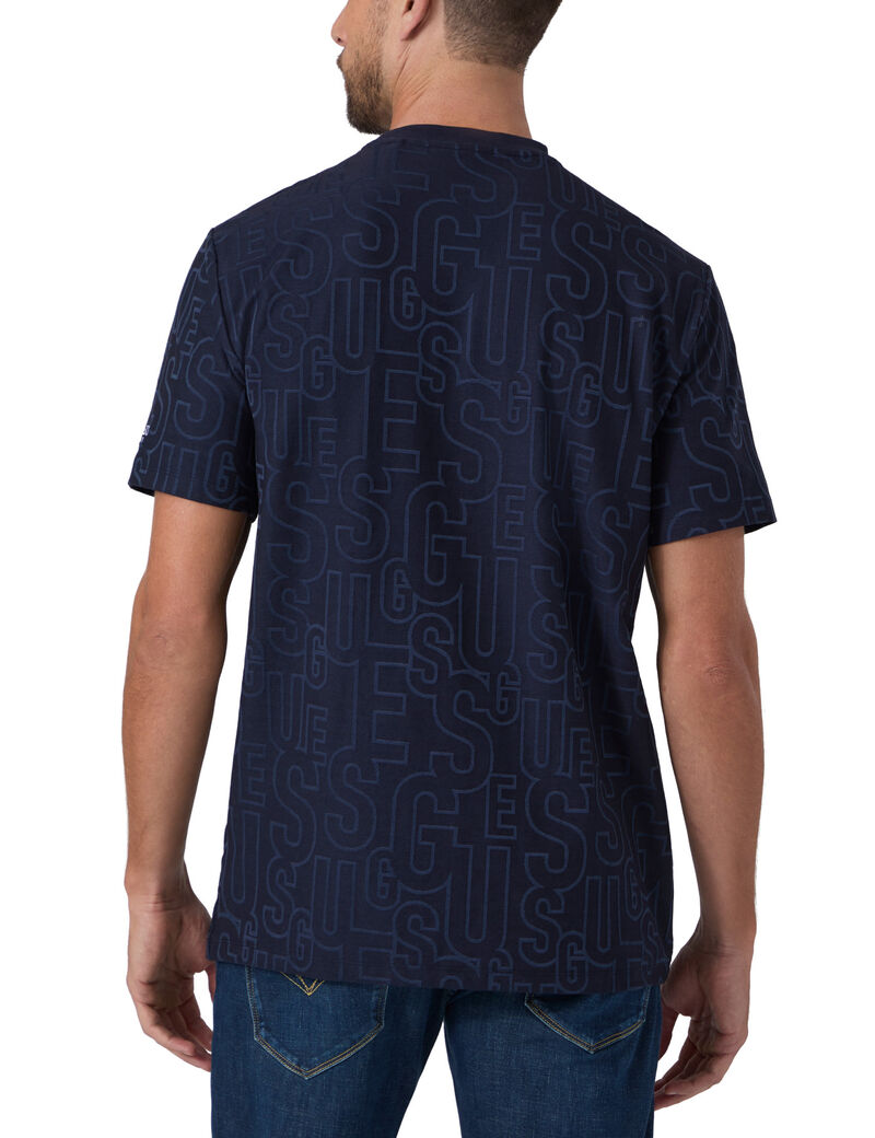 guess all over logo t shirt
