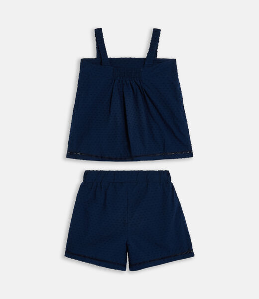 Tank top + shorts plumetis