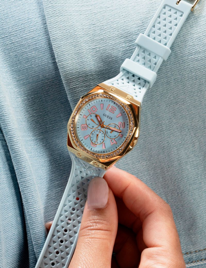 Blue Quartz Analog Silicone Watch