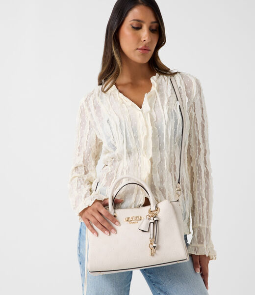 guess anise triple zip satchel bag