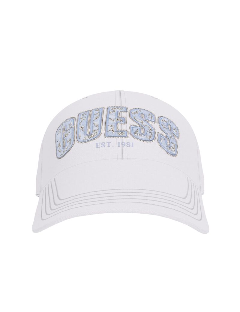 GUESS White Logo Baseball Cap Cap Guess - Branco main image 4