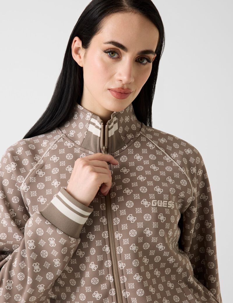Full zip scuba sweatshirt