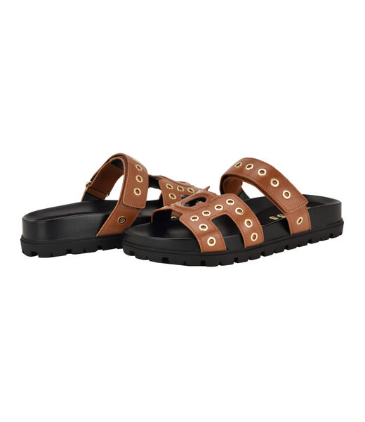 Fashie Slip On Double Strapped Footbed Sandal