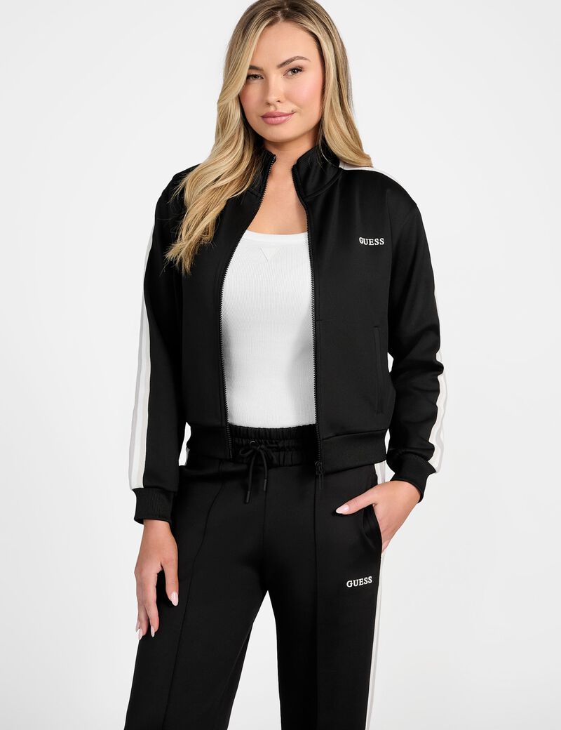 سويت شيرت بشعار الماركة بسحاب