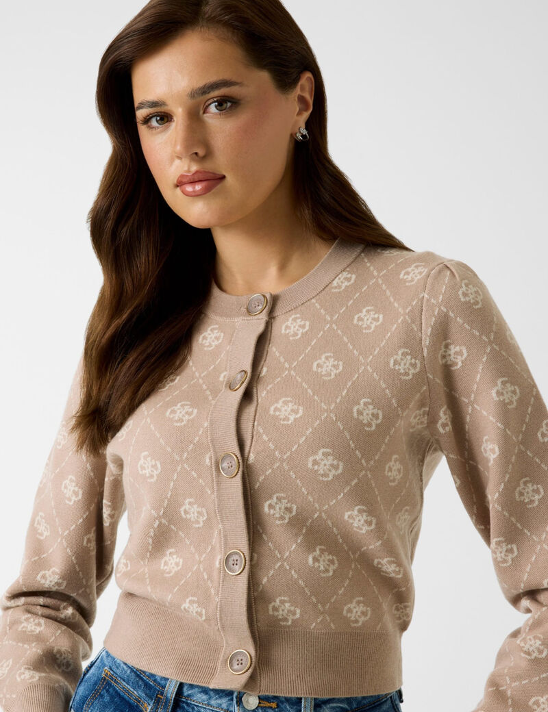 4G logo wool blend cardigan