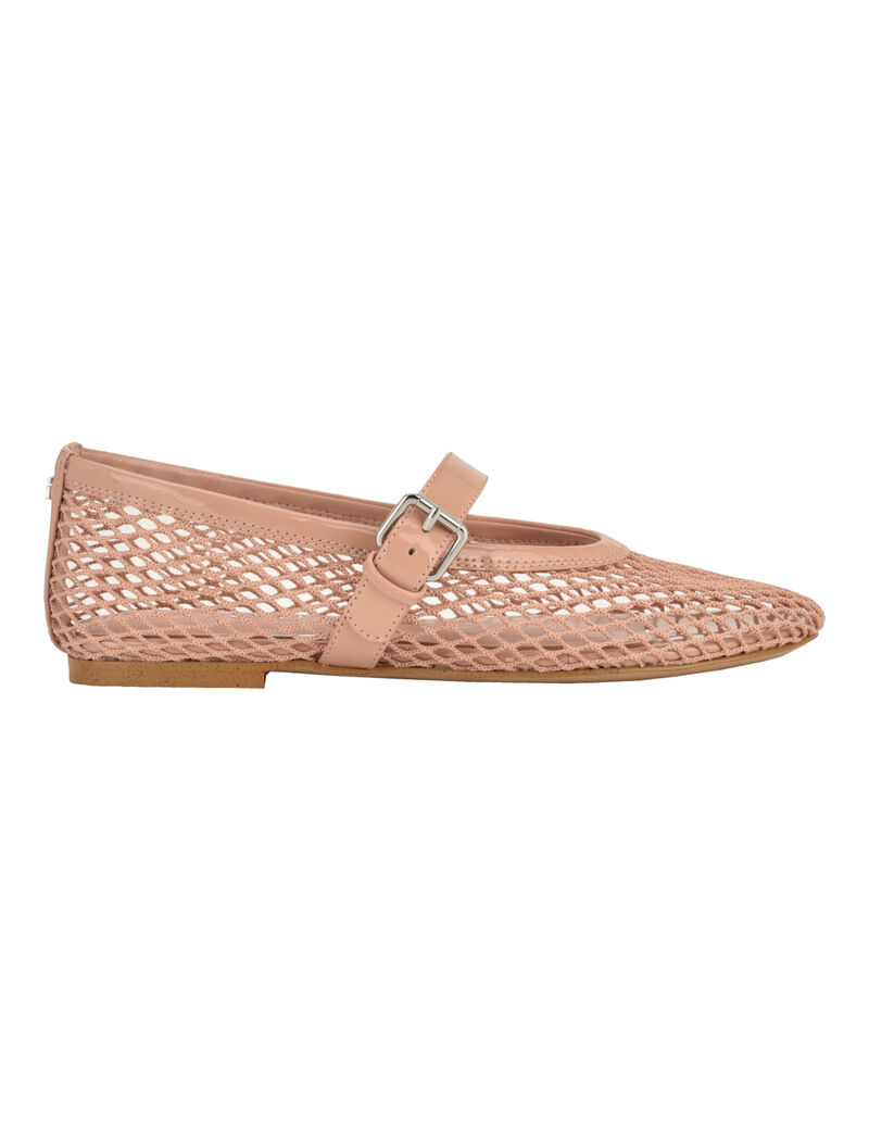 Paxey Mesh MaryJane Flat with Hook and Loop Closure