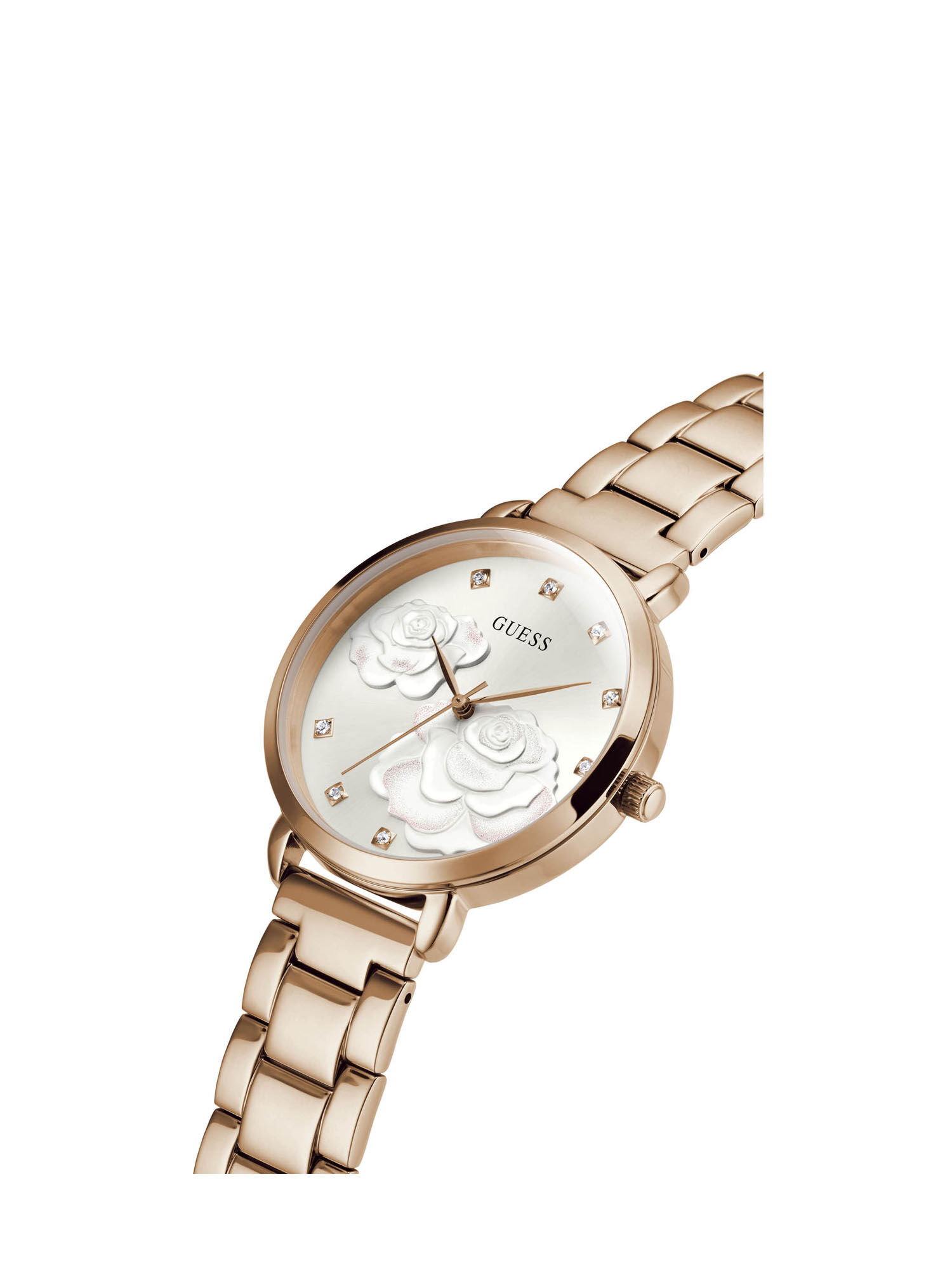Rose gold floral watch on sale