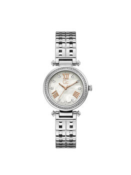 Gc Silver And Crystal Watch