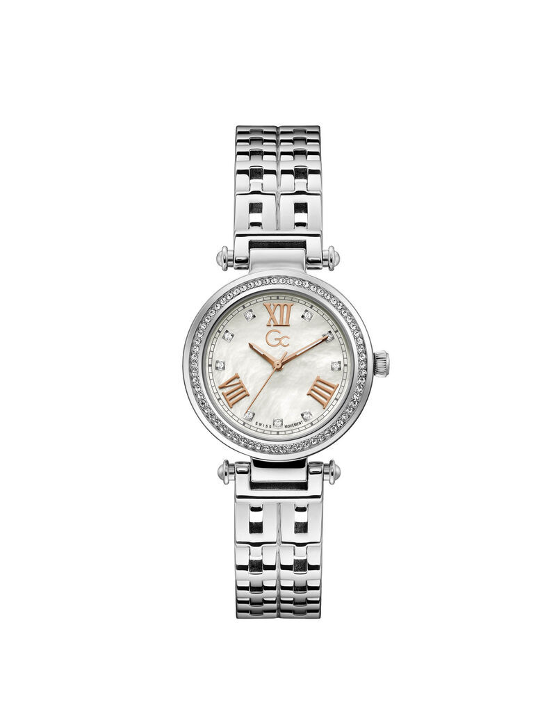 Gc Silver And Crystal Watch