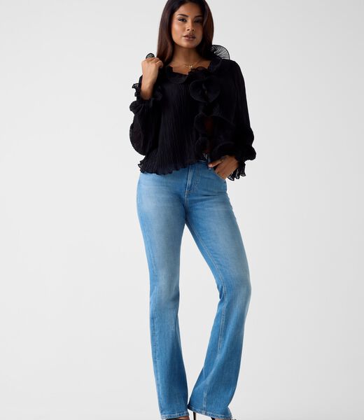 Chiffon ruffle blouse