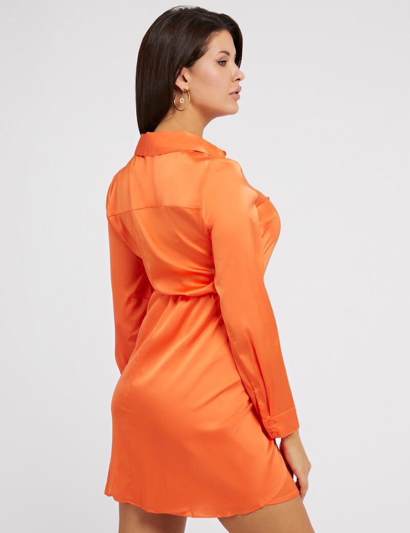 Satin chemisier dress