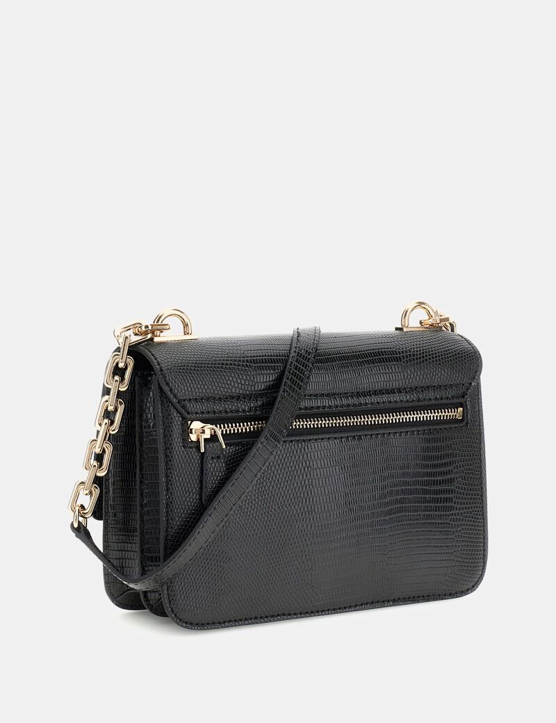 Salinge Croc-Print Crossbody Bag