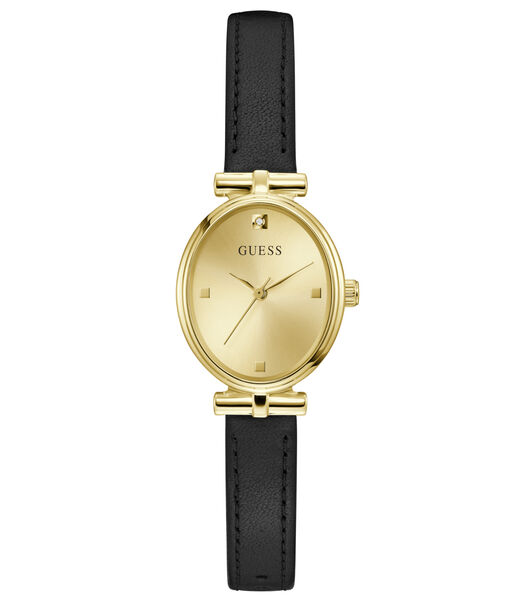 Ladies Yellow Gold Tone Oval Analog Watch