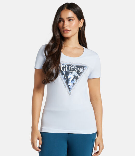Floral triangle logo t-shirt