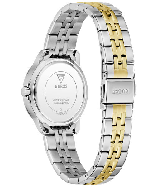 Ladies 2T Silver/Yellow Gold Tone Round Analog Watch