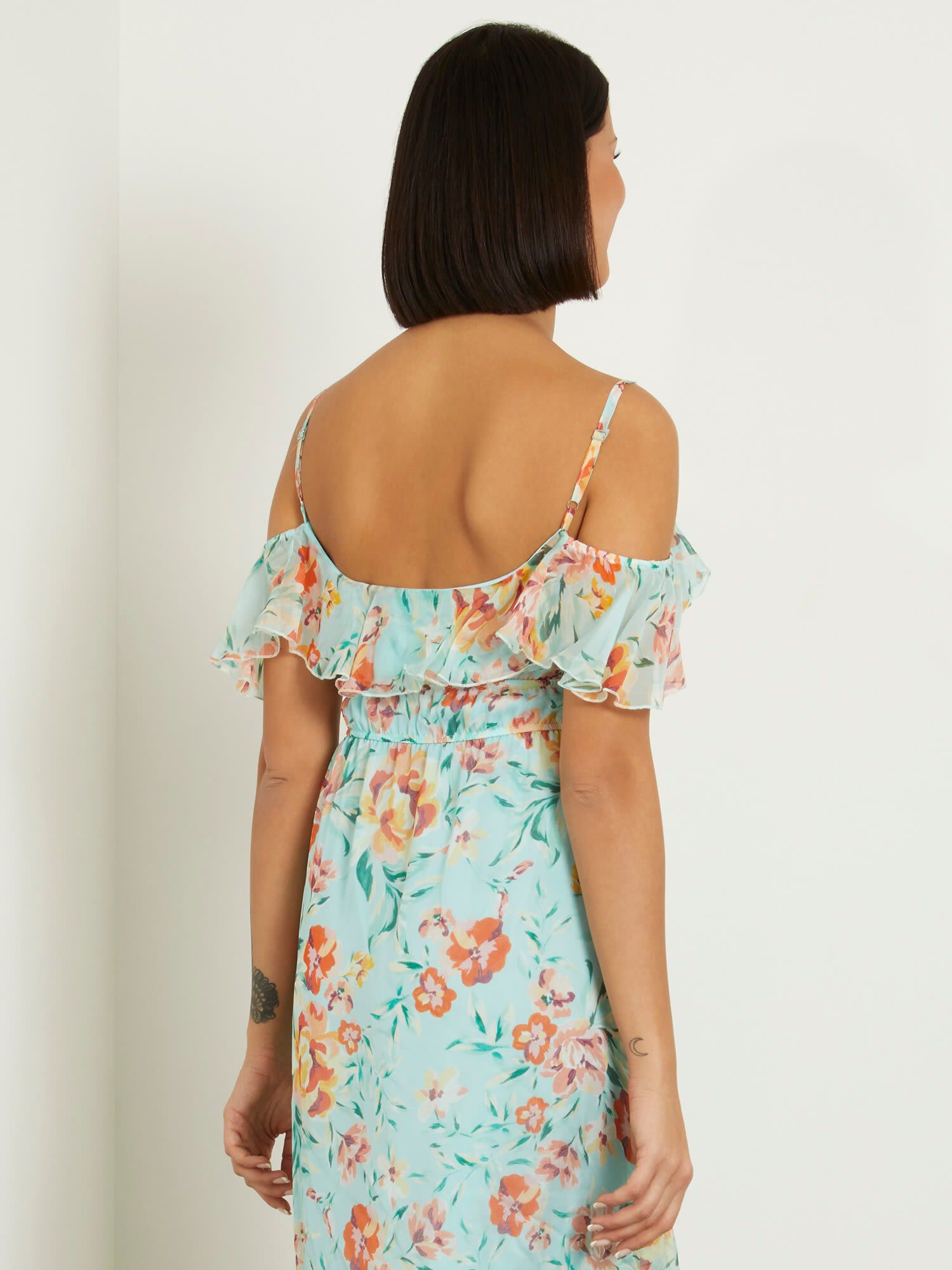 Guess long floral print dress 2025