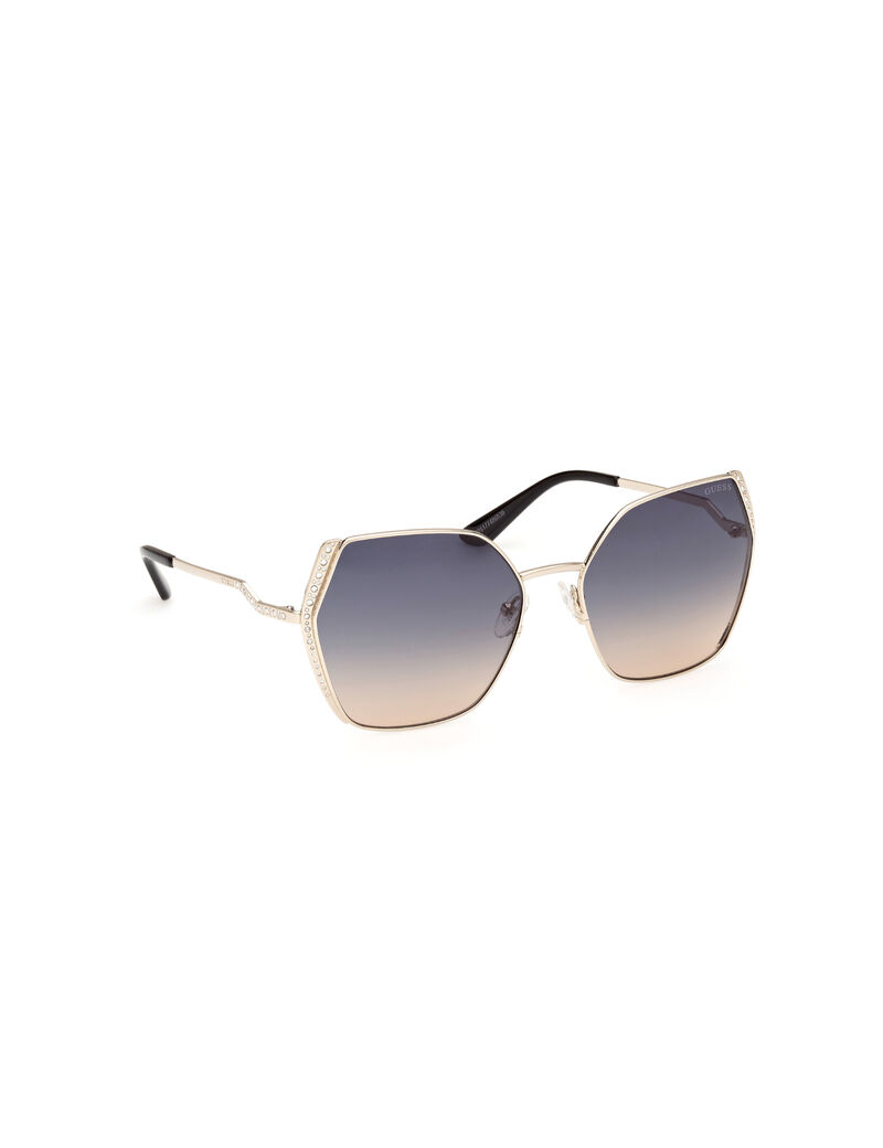 METAL SUN GLASSES F GOLDOTHER GRADIENT BLUE-GOLDEN