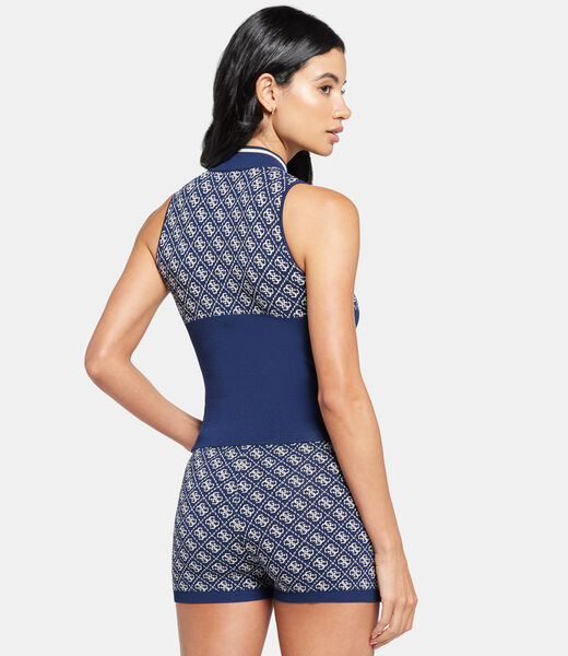 Sleeveless 4G sweater top