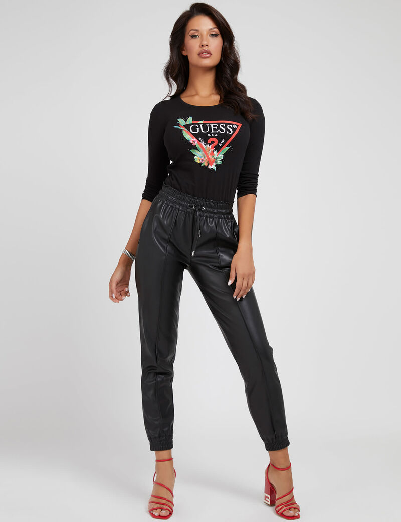 Faux Leather Jogging Pant