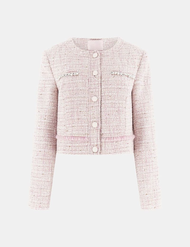 Wool-blend tweed jacket