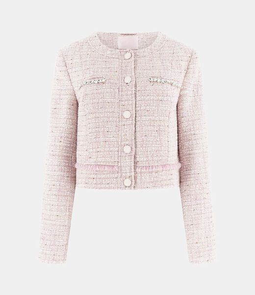 Wool-blend tweed jacket