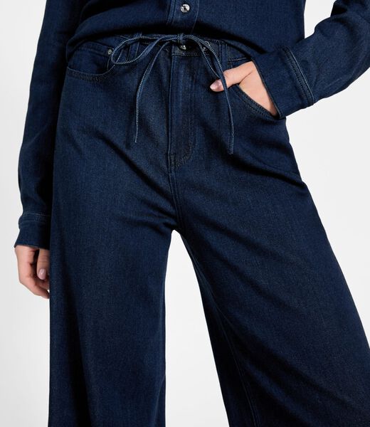 Wide-leg lyocell jeans