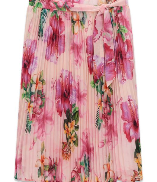 Chiffon pleated wrap skirt