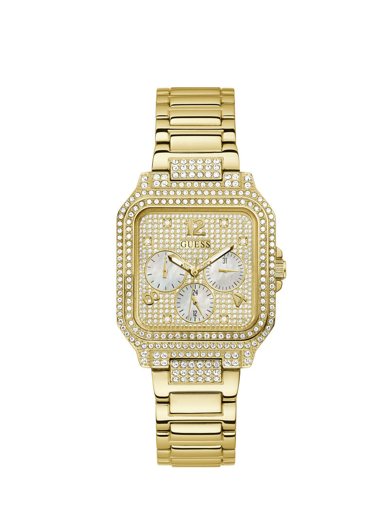 Gold Square Multifunction Watch