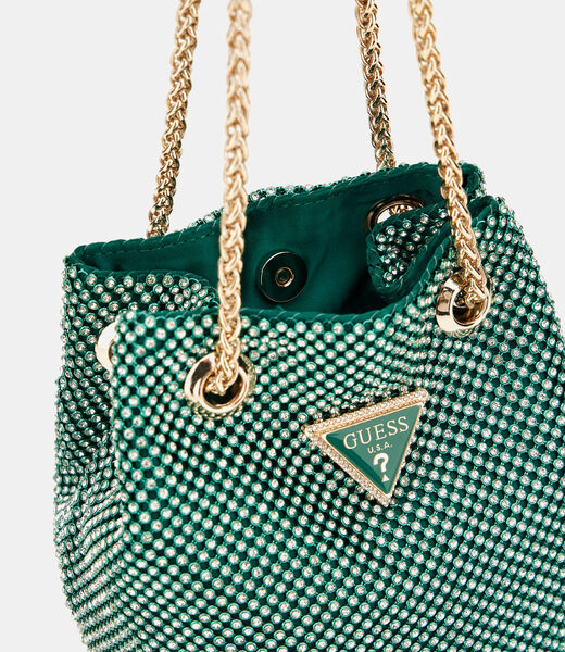 Zalina rhinestone mini bucket bag