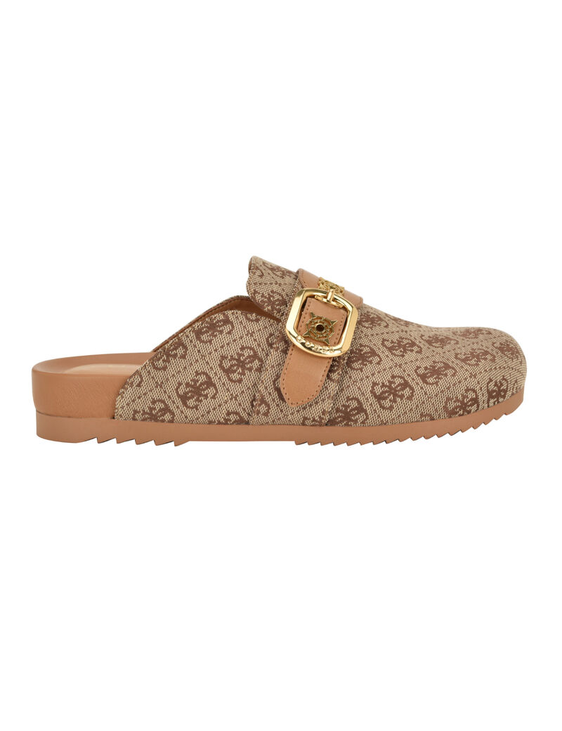 Galavanta Slip On Clog Mule with Buckle Detail
