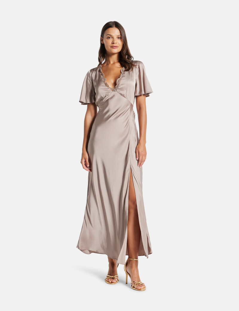 Martine split long dress