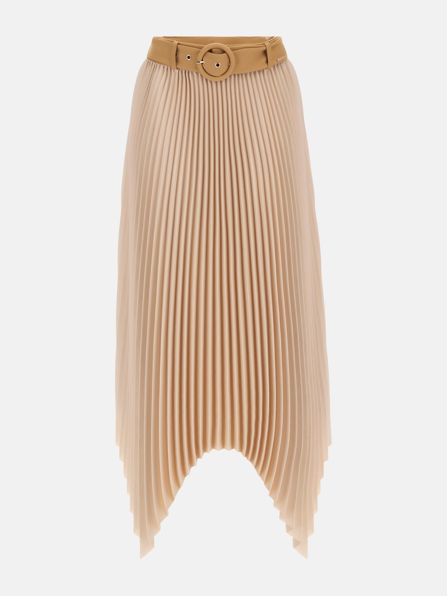 Guess gold outlet pleated skirt