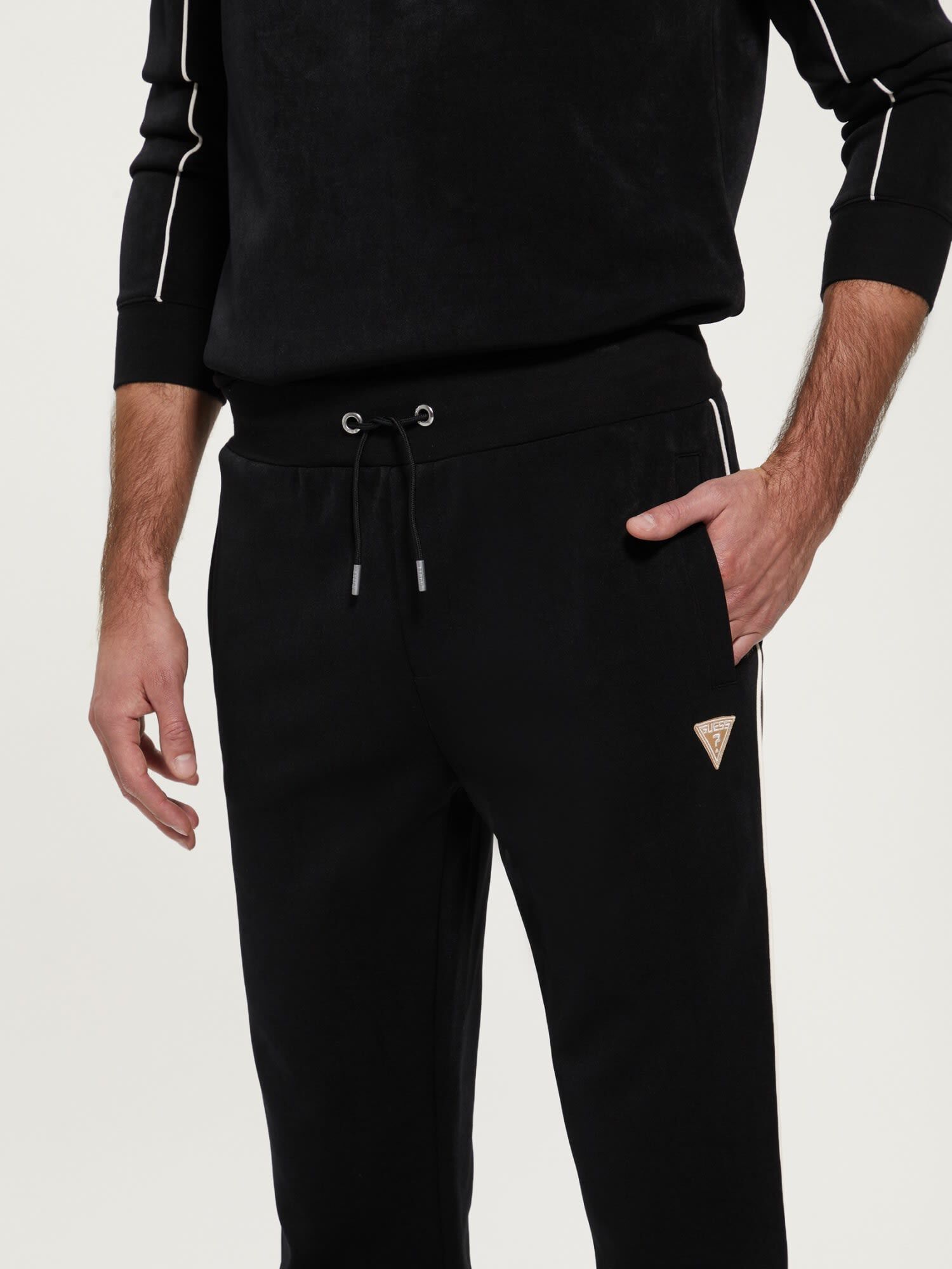Suede joggers deals