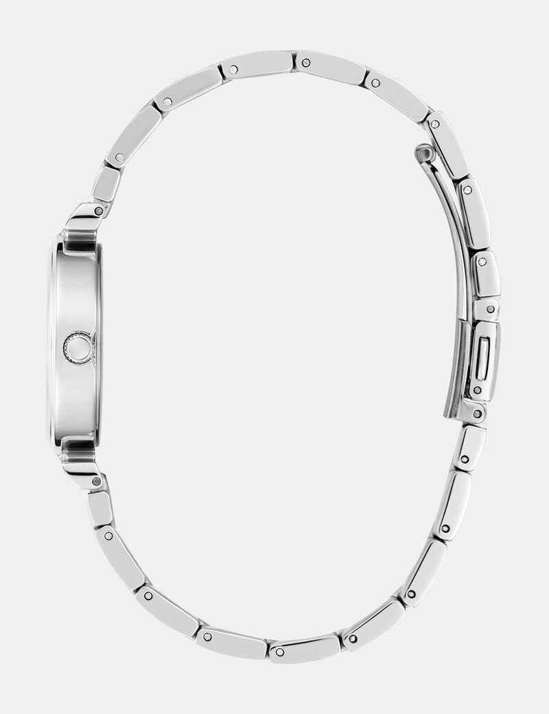 guess ladies silver tone analog watch